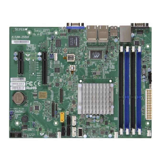 Supermicro A1SRM-2558F Motherboard mATX Intel Atom C2558, System-on-Chip, up to 64GB...