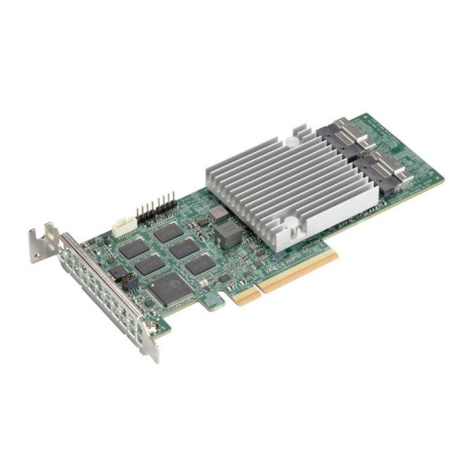 Supermicro 16-Port SAS3 12Gbps & SATA3 6Gb/s Gen4 PCIe x8 Hardware RAID 0, 1, 5, 6, 10,...