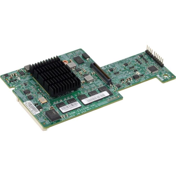 Supermicro 8-Port SAS3 12Gb/s Gen3 PCIe x8 Mezzanine Hardware RAID 0, 1, 5 , 6, 10, 50...