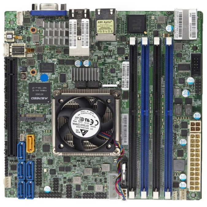 Supermicro X10SDV-16C+-TLN4F Motherboard Mini-ITX SoC Xeon D-1587 16-Core, FCBGA 1667,...