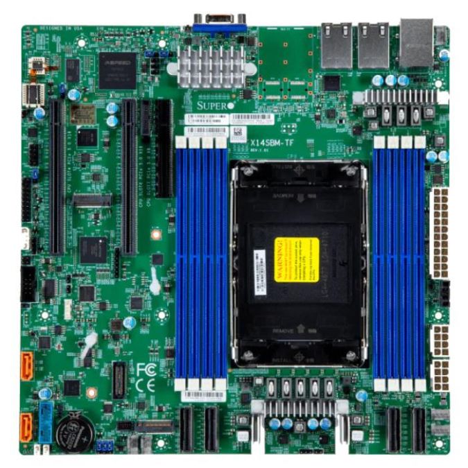 Supermicro X14SBM-TF Motherboard Micro-ATX Single Socket E2 (LGA-4710) Intel Xeon...