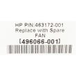 HP Housing fan HP DL380 G6 DL385 G6 496066-001