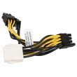 Supermicro GPU Power Cable 8-pin to 2x 6+2 pin 5cm - CBL-PWEX-1040