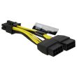 nVidia GPU Power Cable 10cm 2x 8-pin Buchse auf 8-pin Stecker - 030-0571-000