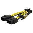 nVidia GPU Power Cable 10cm 2x 8-pin Buchse auf 8-pin Stecker - 030-0571-000