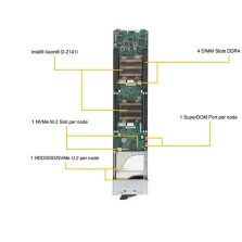 Supermicro MBI-6219B-T41N-PACK MicroBlade Barebone Embedded Intel Xeon D-2141I Processor