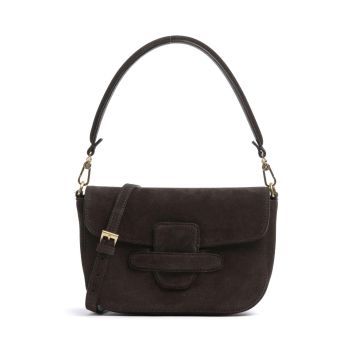 Abro Suede Camilla Shoulder bag dark brown