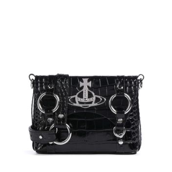 Vivienne Westwood Kim Embossed Croc Crossbody bag black
