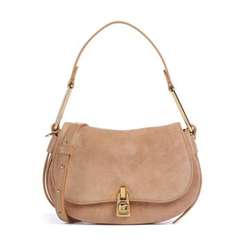 Coccinelle Magie Suede Shoulder bag light brown