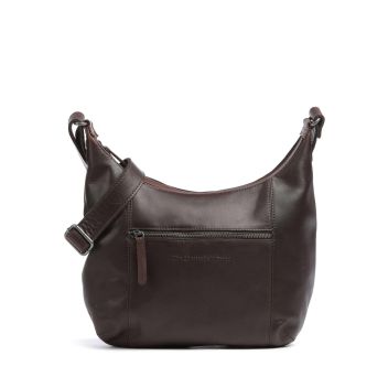 The Chesterfield Brand Cow Wax Pull Up Arlette Hobo bag dark brown