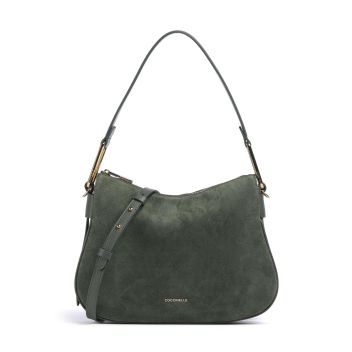Coccinelle Magie Suede Hobo bag dark green