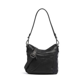 The Chesterfield Brand Washed Waxed Cow Caroline Shoulder bag black