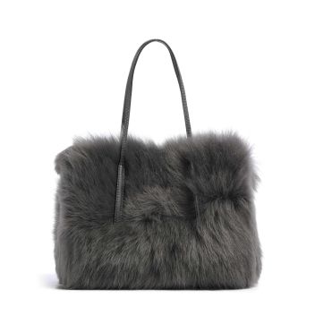 Abro Shearling Noelle Handbag grey