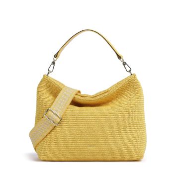 Abro Raffia Kaia Hobo bag yellow