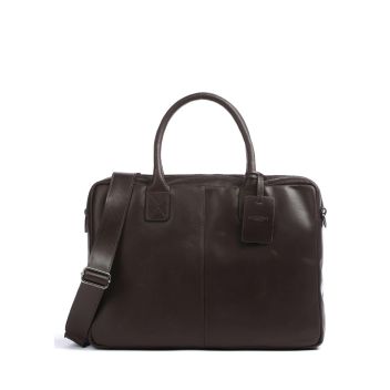 Burkely Vintage Taylor Worker Briefcase dark brown