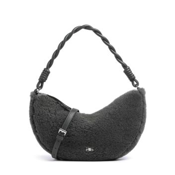Abro Shearling Moon Shoulder bag dark grey