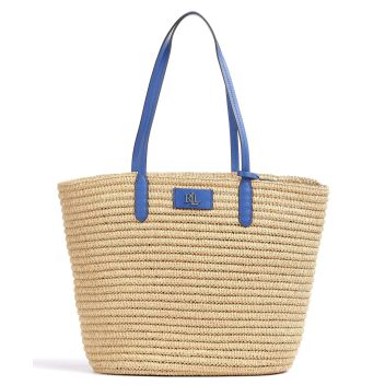 Lauren Ralph Lauren Brie 31 Straw Tote bag beige/blue