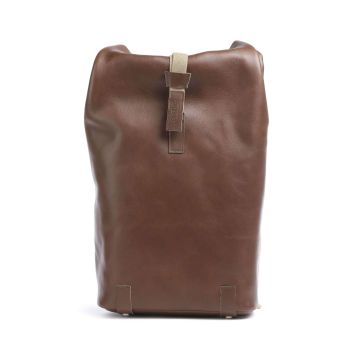 Brooks England Pickwick Leather Small Rolltop backpack dark brown