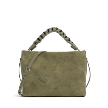 Coccinelle Boheme Suede Hobo bag olive-green