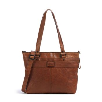 Spikes & Sparrow Bronco Lavendar Tote bag cognac