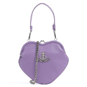 Vivienne Westwood Louise Re-Vegan Heart Frame Crossbody bag violet