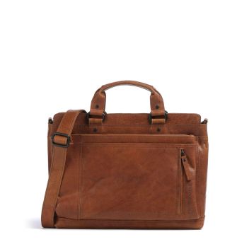 Spikes & Sparrow Bronco Bennie Briefcase cognac