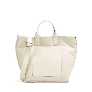 Abro Shearling Raquel Handbag ivory