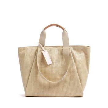 Coccinelle Never Without Bag Straw Signature Tote bag nature