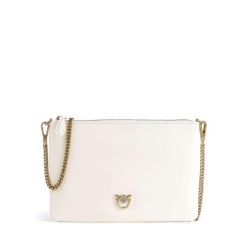 Pinko Flat Classic Crossbody bag ivory