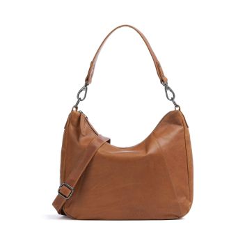 The Chesterfield Brand Cow Wax Pull Up Marle Hobo bag cognac