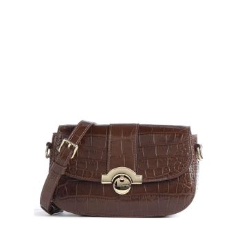 Lancaster Exotic Croco CN Crossbody bag dark brown