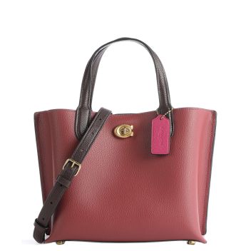 Coach Willow 24 Handbag dark red