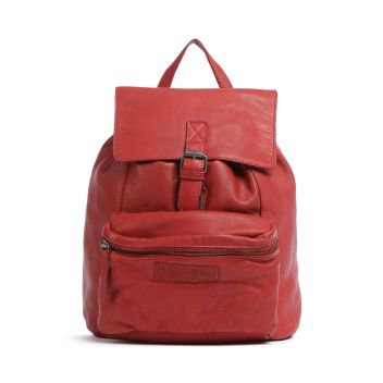 The Chesterfield Brand Washed Waxed Cow Mick Backpack red