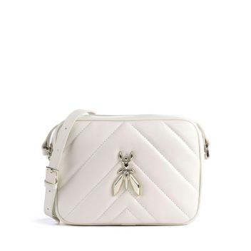 Patrizia Pepe Fly Quilted Crossbody bag ivory