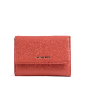Coccinelle Metallic Soft Wallet coral
