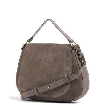 Coccinelle Sole Suede Hobo bag dark brown