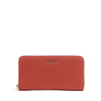 Coccinelle Metallic Soft Wallet coral