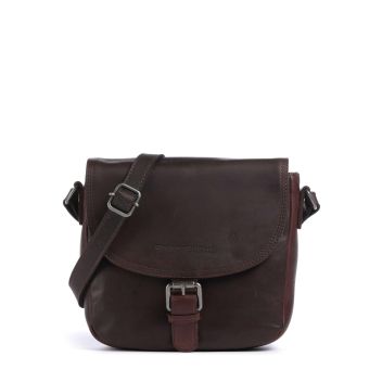 The Chesterfield Brand Cow Wax Pull Up Lucian Crossbody bag dark brown