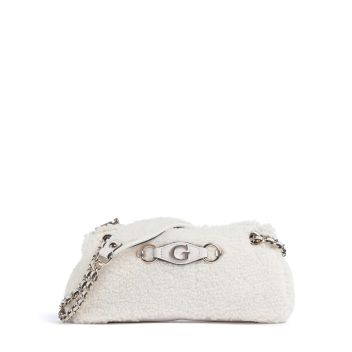 Guess Aslia Shearling Shoulder bag white