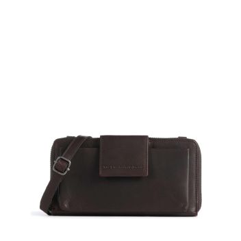 The Chesterfield Brand Cow Wax Pull Up Taipei Wallet dark brown