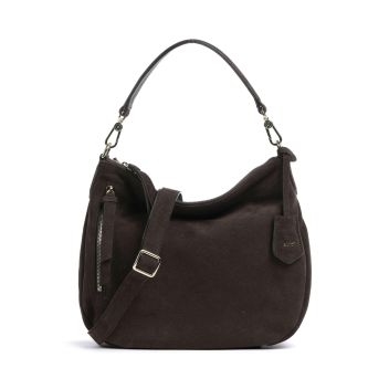 Abro Suede Juna Hobo bag dark brown