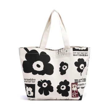 Marimekko Unikko Haavi Tote bag beige/black