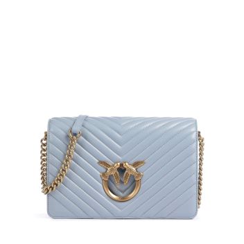 Pinko Love Click Classic Crossbody bag light blue