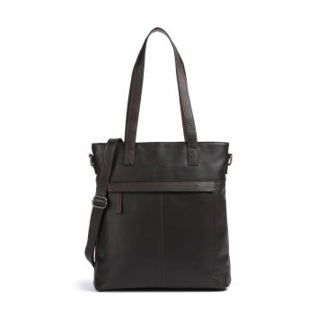 The Chesterfield Brand Cow Wax Pull Up Nunavik Tote bag dark brown