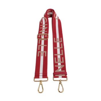 Coccinelle Nastro Signature Bag strap red