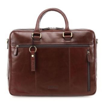 Leonhard Heyden Cambridge Briefcase red brown