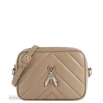 Patrizia Pepe Fly Quilted Crossbody bag beige