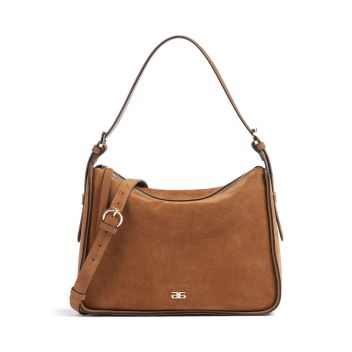 Abro Suede Best Friend Hobo bag brown