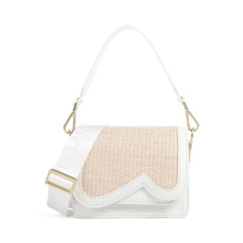 Bogner Bex Rafia Eartha Shoulder bag white