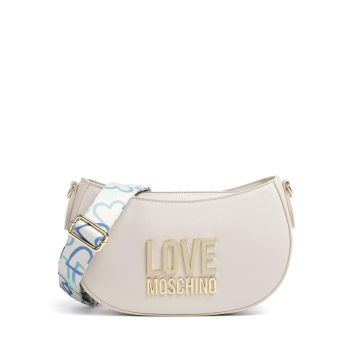 Love Moschino Jelly Logo Crossbody bag beige